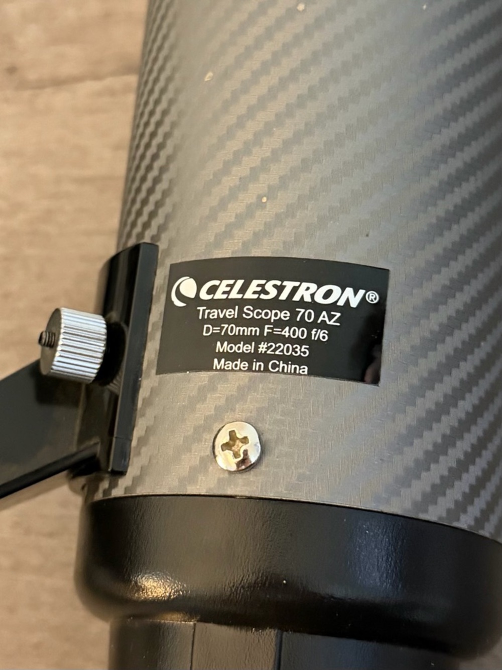 Celestron Travel Scope Telescope - Carbon Fiber Finish, Black Accents